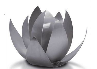 โมเดิร์นโลตัสตกแต่งประติมากรรมแกะสลักสแตนเลสกับงานฝีมือพ่นทราย