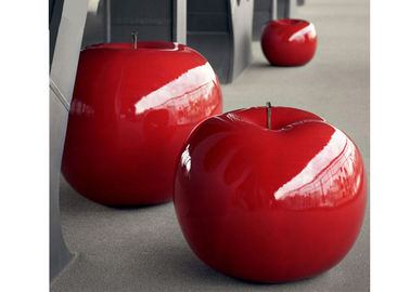 ราคาดี รูปปั้นแกะสลักขนาดใหญ่สีแดง Apple รูปปั้นไฟเบอร์กลาสตกแต่งสูง 120 ซม ออนไลน์