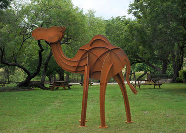 ราคาดี การตกแต่งที่เป็นสนิม Finish Camel Metal Yard Sculptures Of Corten Steel Longlife ออนไลน์
