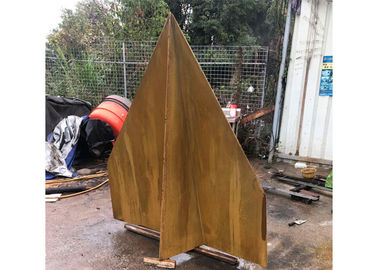 ราคาดี ความเสถียรในการกัดกร่อน Corten Steel Sculpture การออกแบบระนาบกระดาษสวนสนิม ออนไลน์
