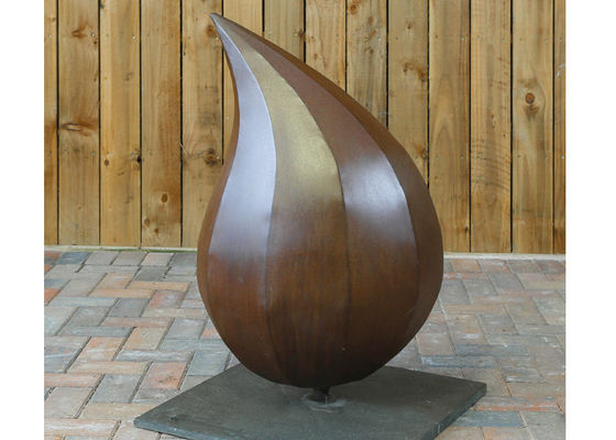 ประติมากรรมรูปหยดน้ำตกแต่ง Corten Steel สมัยใหม่ขนาดที่กำหนดเอง