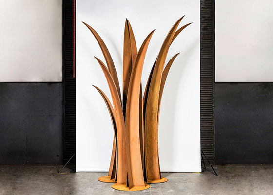 ราคาดี ตกแต่งสวนประติมากรรม Corten Steel Reed สูง 2.8 เมตร ออนไลน์