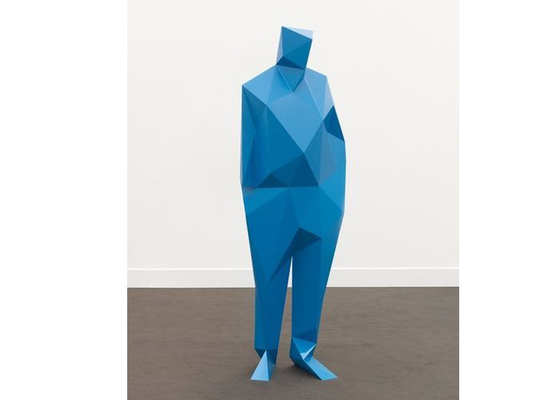 ราคาดี ภูมิทัศน์เมืองสีน้ำเงินทาสีสแตนเลส 3D Man Statue ออนไลน์